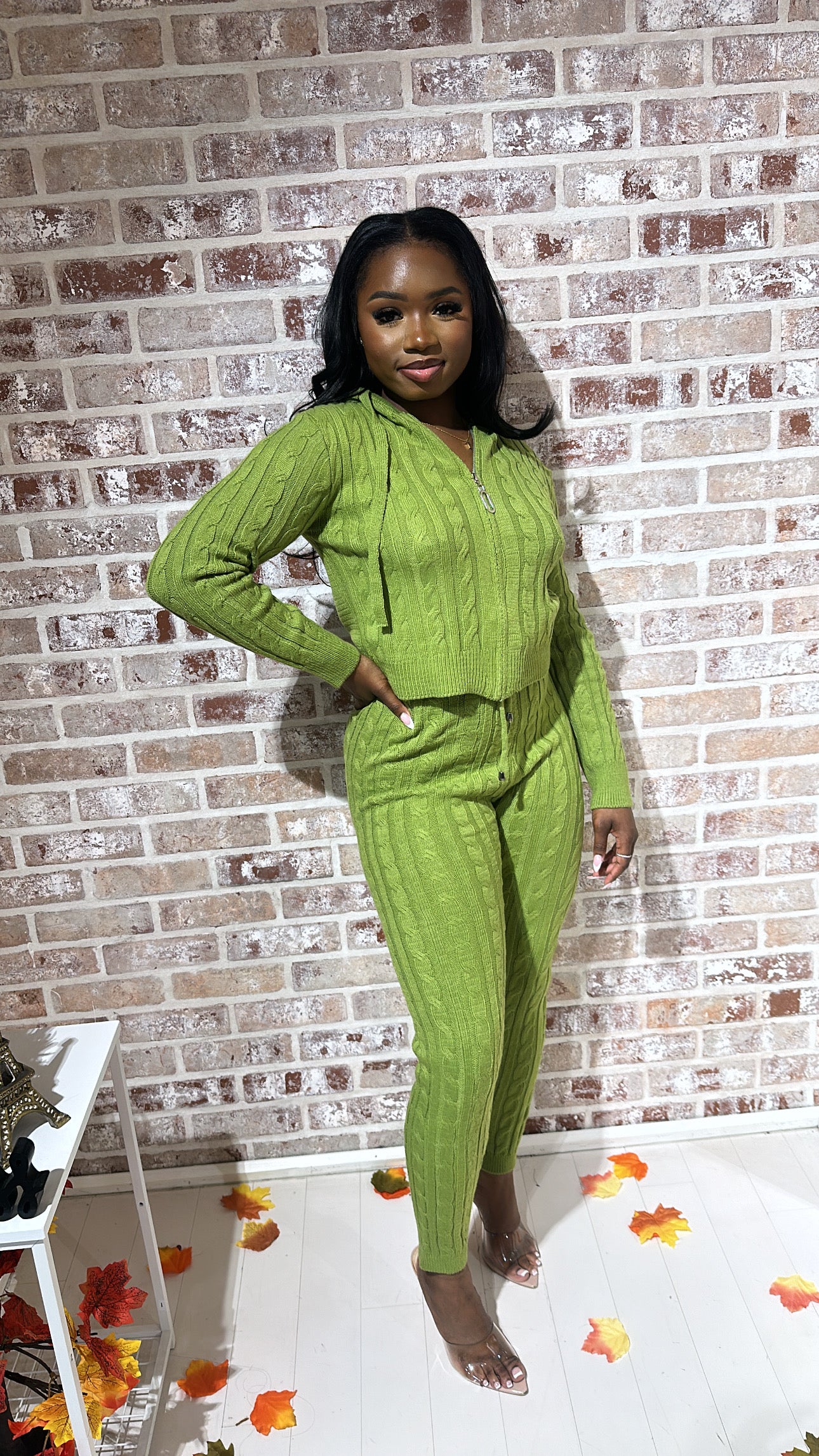 A sweater two piece set