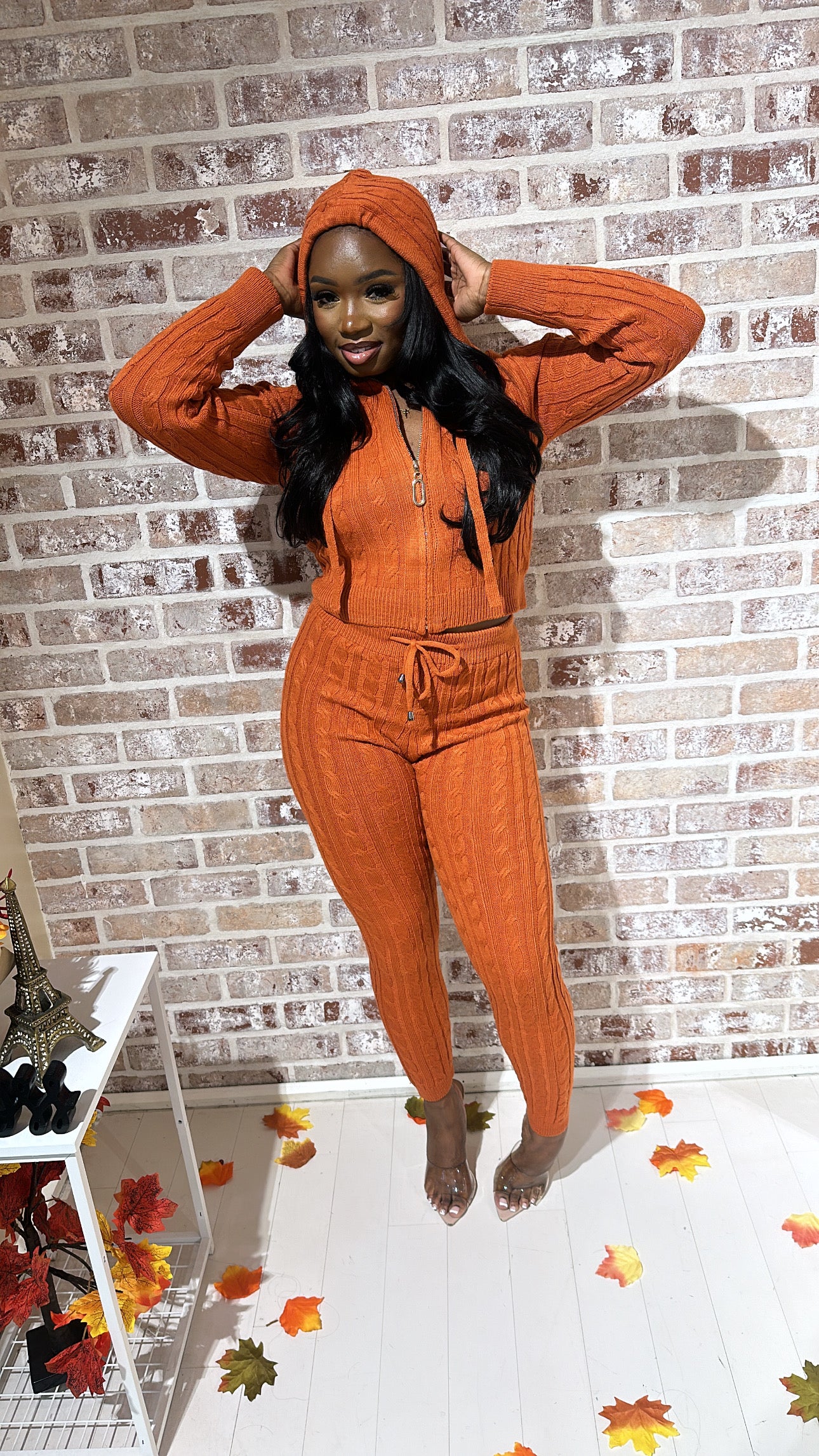 A sweater two piece set